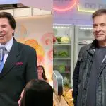 Maior nome da televisão brasileira, Silvio Santos reaparece no cinema desta vez na pele do comediante Leandro Hassum | Foto: Roberto Nemanis/SBT/Divulgação e Cadu Pilotto/Globo/Divulgação
