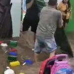 Momento em que temporal alaga creche em Osasco | Foto: Reprodução/Twitter/X