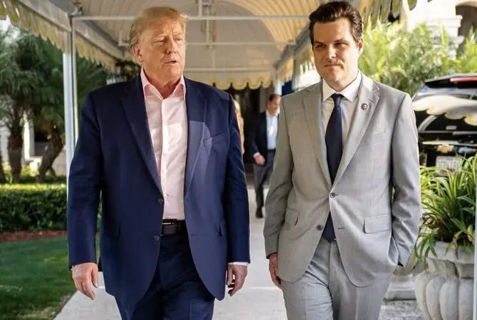 Donald Trump e Matt Gaetz | Foto: Reprodução/Redes sociais