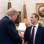Mark Zuckerberg e Donald Trump, durante encontro em 2019 | Foto: Reprodução/Redes sociais