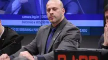 Daniel Silveira na Comissão de Segurança da Câmara, em 17/05/22