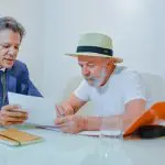 Presidente da República, Luiz Inácio Lula da Silva, durante reunião com o Ministro da Fazenda, Fernando Haddad, em São Paulo, em alusão à matéria sobre o déficit público em função dos juros