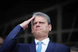 O governador de São Paulo, Tarcísio de Freitas, durante evento para comemorar os 54 anos da Rota - 15/10/2024 | Pablo Jacob/Governo do Estado de SP/fotospublicas