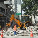 Obra da Prefeitura de São Paulo, em alusão à matéria de obras paralisadas do TCU