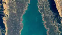 Lago Dunkan, no Iraque: 'ponto turísticos' para astronautas que sobrevoam a Terra em missões espaciais | Foto: Reprodução/Twitter/X