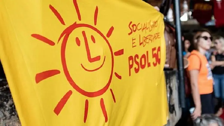 Bandeira do Partido Socialismo e Liberdade (Psol)