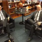 Rogério Galloro em visita ao gabinete de Alexandre de Moraes, em Brasília