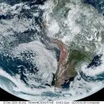 Imagens de satélite da Nasa mostram o ciclone Biguá | Foto: Reprodução/Nasa