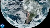 Imagens de satélite da Nasa mostram o ciclone Biguá | Foto: Reprodução/Nasa