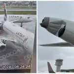 À esquerda, o momento da colisão na pista de Congonhas; à direita, avaria em um dos aviões: prejuízos com reparos e, principalmente, com aviões fora da escala de voo | Foto: Reprodução/Redes sociais