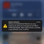 Alerta da Defesa Civil | Foto: Reprodução/Twitter/X