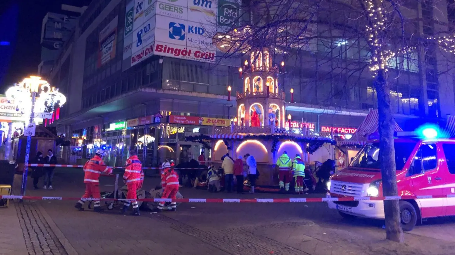 Serviços de emergência atendem vítimas de ataque na Alemanha | Foto: Berliner Kurier/Twitter