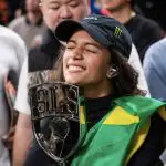 Rayssa Leal é a primeira atleta mulher a conquistar três edições seguidas da Liga Mundial de Skate Street (SLS) | Foto: Reprodução/Instagram