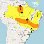 Alerta laranja indica chuvas intensas | Foto: INMET/Divulgação