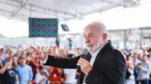 Lula durante evento no MS: vontade de reencontrar diretora do FMI para cobrar erro sobre previsão de crescimento do PIB brasileiro | Foto: Divulgação/PR