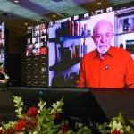 Lula durante participação por videoconferência em seminário ocorrido em Brasília no último fim de semana | Foto: Reprodução/Twitter/X