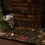 Manifestação da esquerda contra o PL da Anistia nesta terça-feira, 10, na Av. Paulista