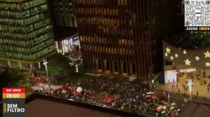 Manifestação da esquerda contra o PL da Anistia nesta terça-feira, 10, na Av. Paulista