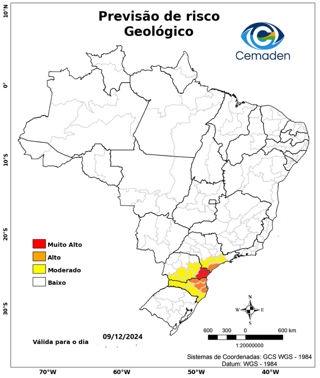 Mapa de risco geológico