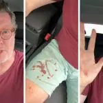 Em um vídeo publicado nas redes sociais, Márcio Gomes apareceu com a roupa ensanguentada e um corte na mão | Foto: Reprodução/Instagram