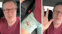 Em um vídeo publicado nas redes sociais, Márcio Gomes apareceu com a roupa ensanguentada e um corte na mão | Foto: Reprodução/Instagram