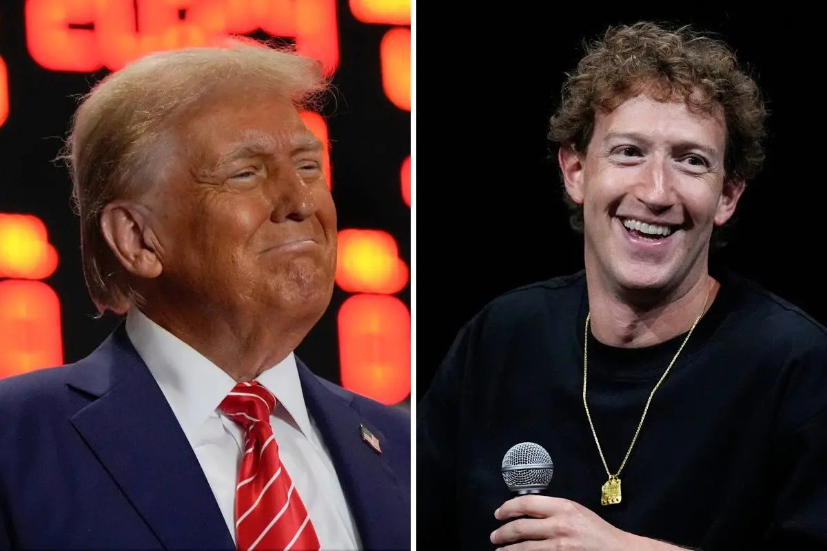 Trump e Zuckerberg: reaproximação em curso desde 2023, depois da devolução das contas do presidente eleito no Facebook e no Instagram | Foto: Reprodução/Twitter/X