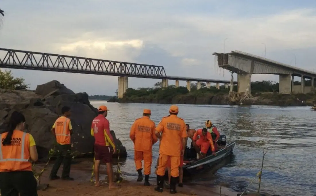 Até o momento, seis mortes foram confirmadas em razão do desabamento da ponte que liga o Maranhão ao Tocantins | Foto: Reprodução/Redes sociais