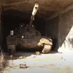 Israel Síria tanque encontrado em território sírio depois da queda do regime