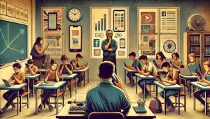 Dentro da sala de aula, especificamente, os smarthphones são verdadeiros cânceres, pois consomem a atenção dos alunos de forma brutal | Foto: Divulgação/Revista Oeste | Imagem gerada com o auxílio de inteligência artificial