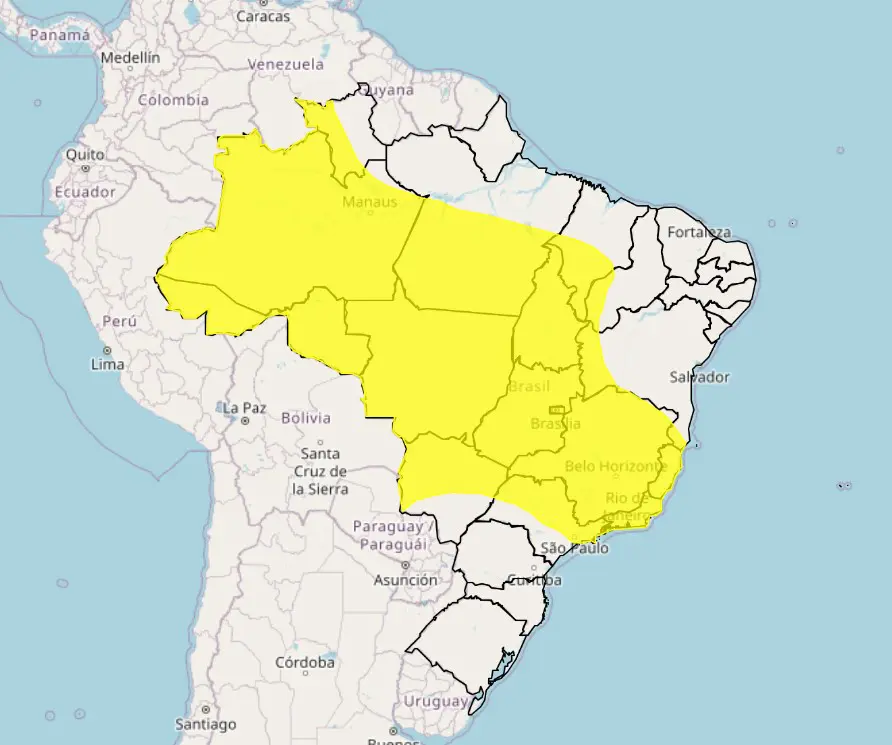 Fim de semana será de chuvas intensas na maior parte do Brasil