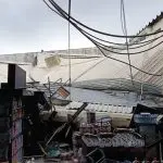 Teto de supermercado ficou destruído depois da chuva forte em Barueri (SP) | Foto: Reprodução/Twitter/X