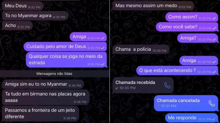 Mensagens trocadas entre Luckas e um amigo | Foto: Reprodução/UOL
