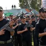 Exercício militar do Hamas em Gaza, em 2013. Atualmente, terroristas estão em guerra com Israel