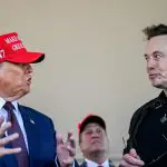Elon Musk e o presidente eleito dos Estados Unidos, Donald Trump