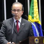 Em discurso no plenário do Senado Federal, Jorginho Mello. O PT acionou o MP contra ele por racismo