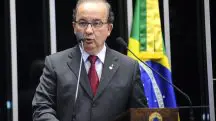 Em discurso no plenário do Senado Federal, Jorginho Mello. O PT acionou o MP contra ele por racismo