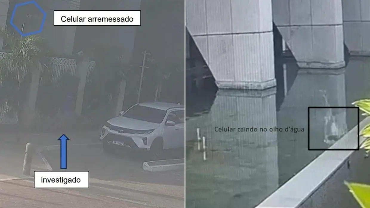 prefeito joga celular na água
