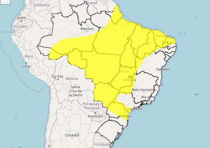 Inmet alerta amarelo