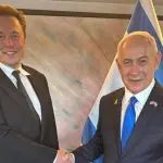 O primeiro-ministro israelense, Benjamin Netanyahu, e o empresário sul-africano Elon Musk
