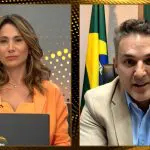 Paula Leal, apresentadora do Oeste Sem Filtro, e deputado federal Luciano Zucco