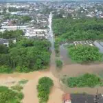 Imagens captadas pela Defesa Civil mostram o impacto causado pelas chuvas em Peruíbe: em 24h, volume de um mês | Foto: Divulgação/Defesa Civil de SP