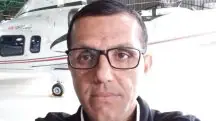 Piloto Edenilson de Oliveira Costa, sobrevivente da queda do helicóptero, em Caieiras (SP)