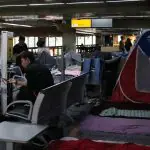 Sala do Aeroporto de Guarulhos, em São Paulo, em alusão à nota que informa que o Brasil negou entrada de estrangeiros e deportou outros em 2024