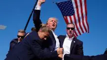 Sean Curran correu para o palco e protegeu Trump dos disparos na Pensilvânia | Reprodução/Twitter/X
