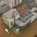 Via de Balneário Camboriú totalmente alagada