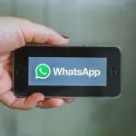 Interface do WhatsApp em um aparelho celular