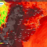 Mapa mostra onda de calor no Brasil