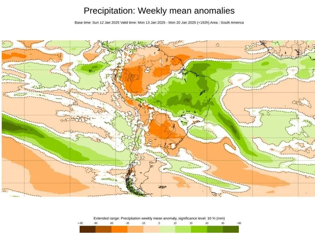 chuvas de 13 a 20 de janeiro de 2025 - meteored