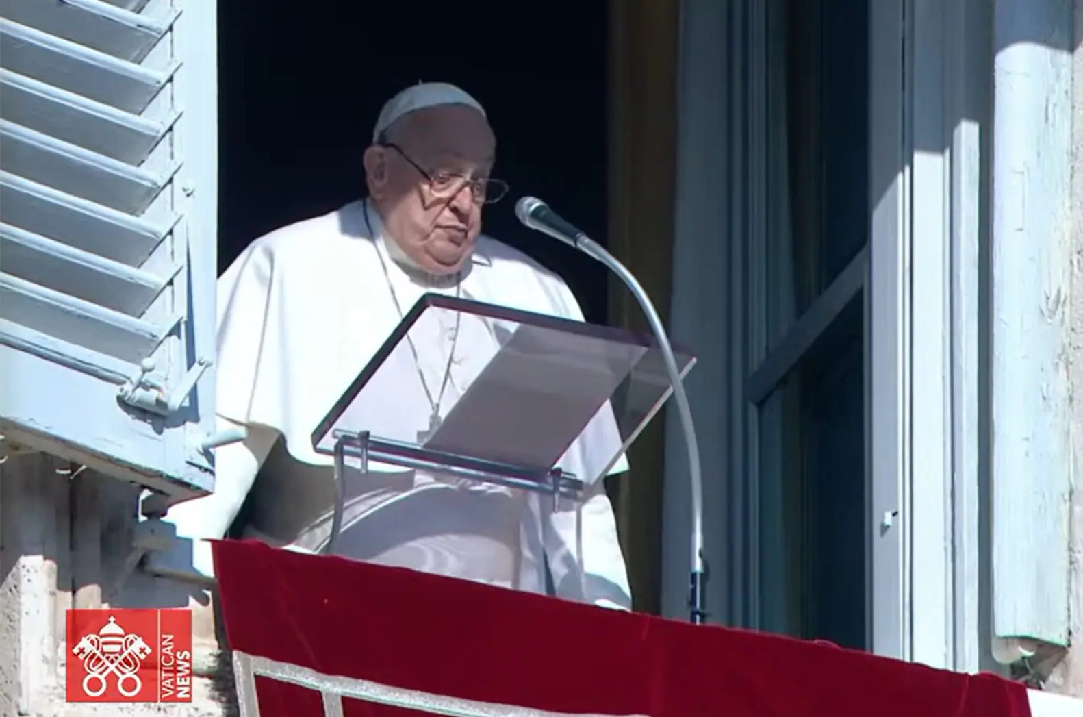 Papa Francisco durante discurso