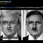 jornal o globo transforma trump em hitler